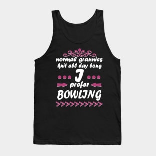 Grandma Bowling Gift Pension Bowling Tank Top